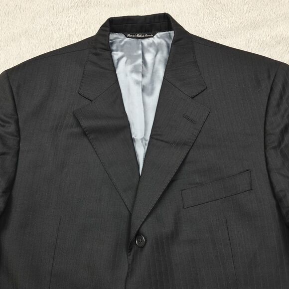 Jack Victor Loro Piana Blazer Men's 44R Viking 3 Button Striped Wool Suit Jacket - Picture 2 of 11